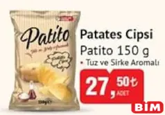 PATİTO PATATES CİPSİ 150 G